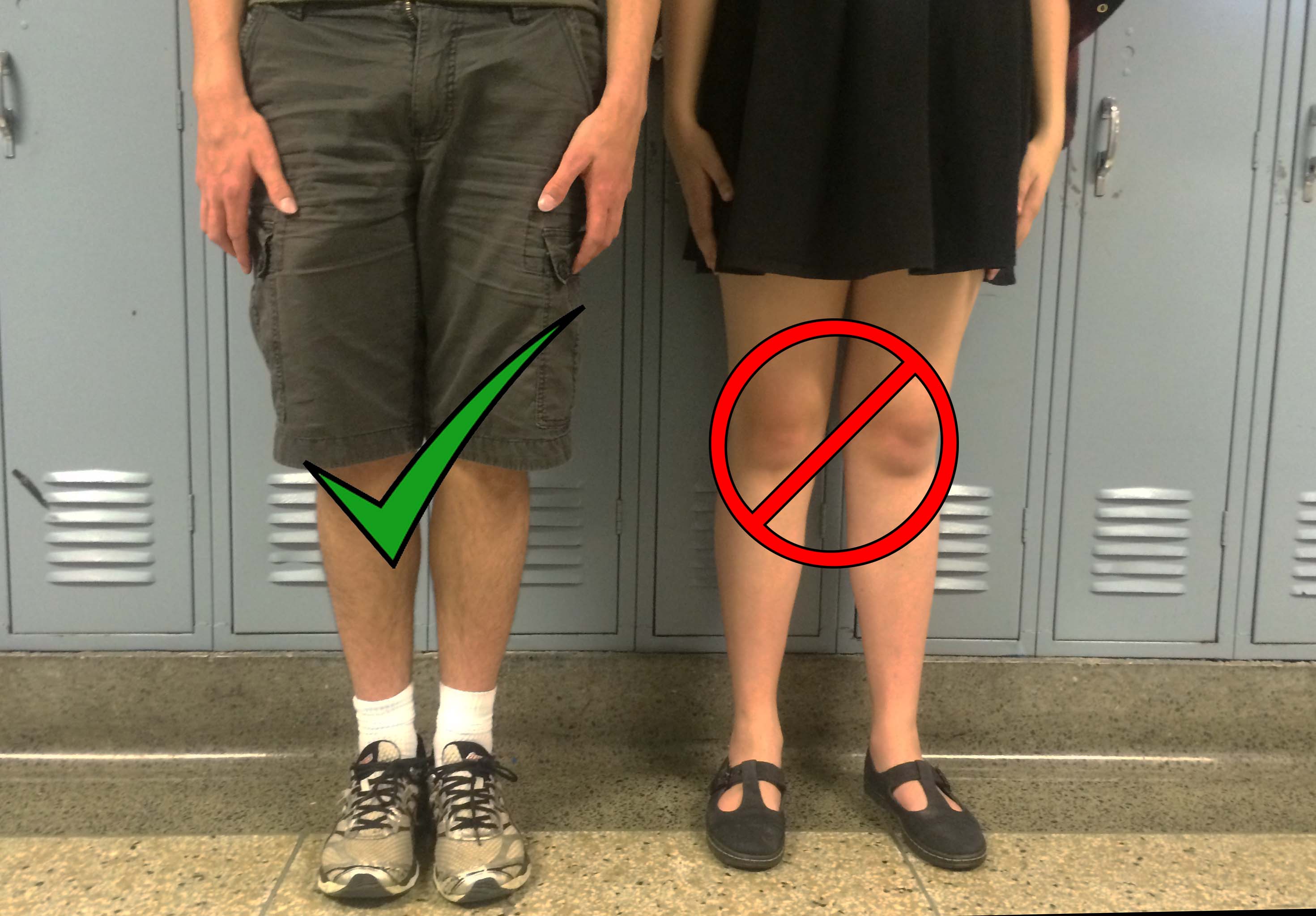 Manuals current dress code allows for students to wear shorts or skirts that cover one-third of a students thigh. Photo by Maya Joshi. 