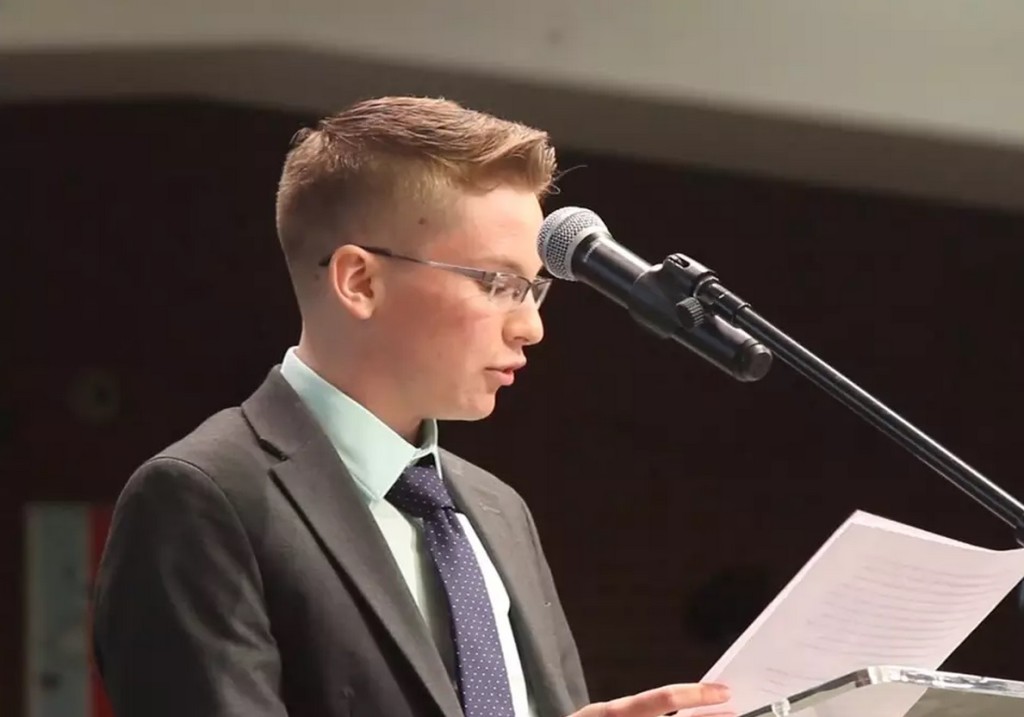Manual graduate Casey Hoke, who addressed the JCPS board about his experiences as a transgender male student, will be attending the California State Polytechnic Institute of Pomona this fall. Photo by Peter Champelli.