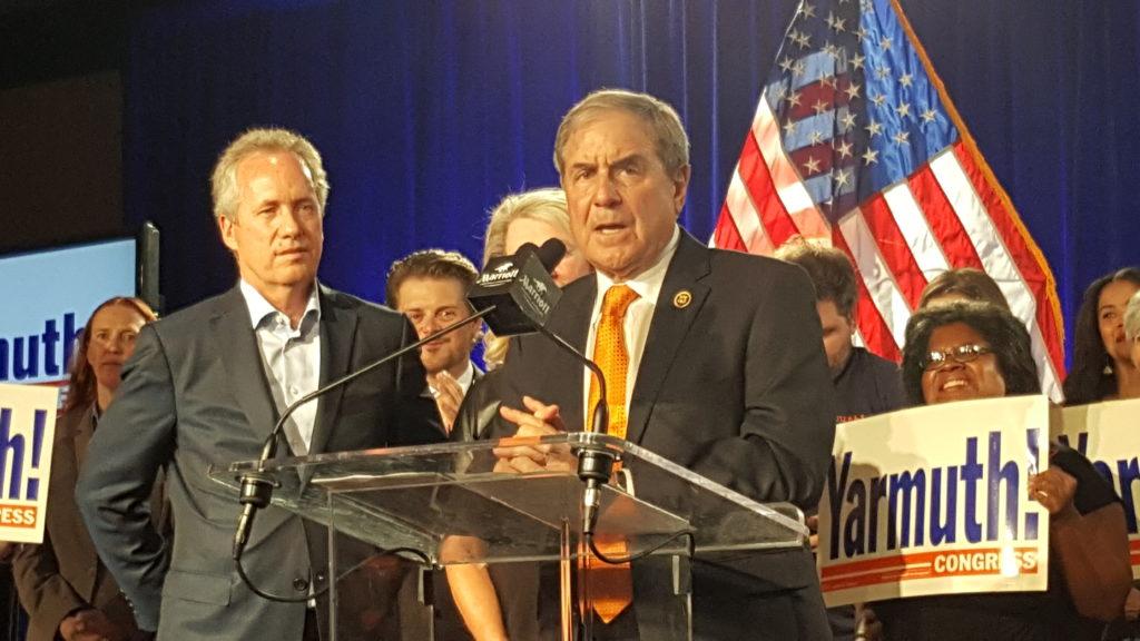 Yarmuth speaks about his congressional election at the Marriot. Photo by Phoebe Monsour.