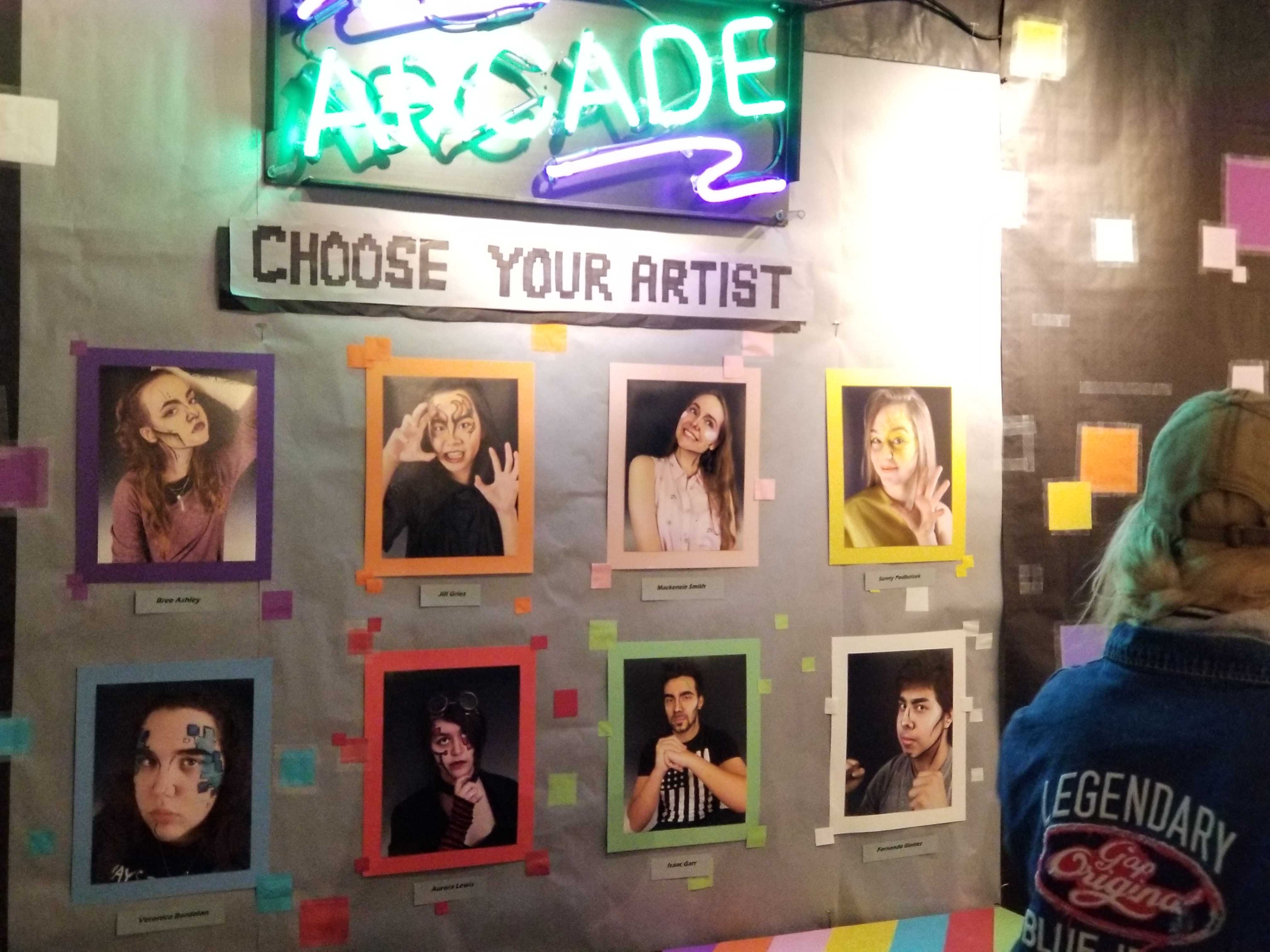 The Beyonce wall features the artists included in the Arcade senior art show Mar. 8, 2018