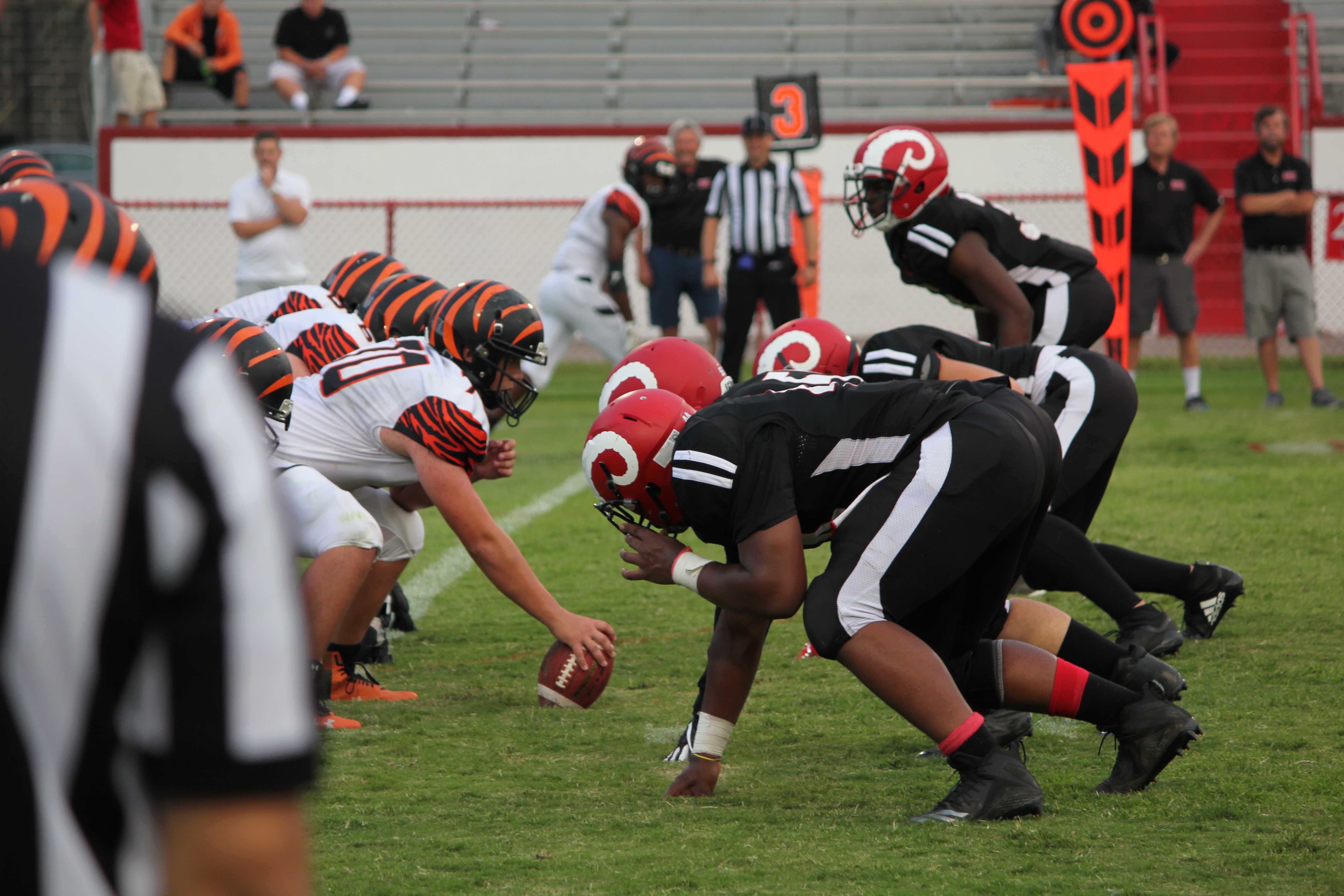 Fern Creek prepares to attack Manuals defense. Photo taken by EP Presnell. 