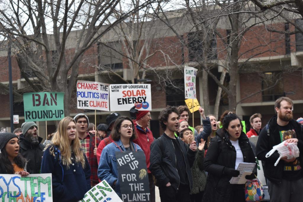While students were in the majority, several older university faculty members came to support the fight for environmental justice. Photo by Piper Hansen.