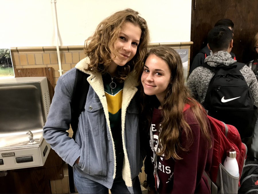 “Being around someone who speaks primarily French gives me a great opportunity to practice my English and learn about her culture,” Kaetlyn Buss (10, YPAS), one of the hosts for program, said. Photo by Justin Price.