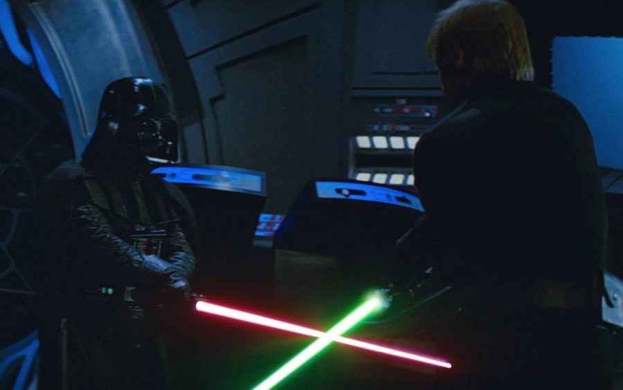 Scene+where+Luke+and+Darth+Vader+have+their+final+duel+in+the+Emperors+throne+room.