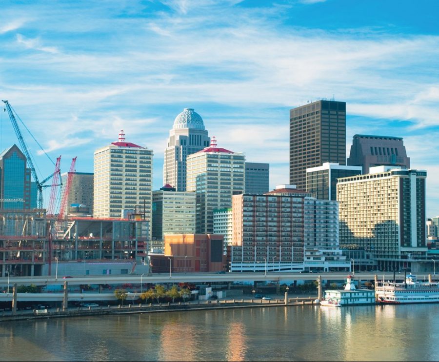 The Louisville skyline has marginally changed over the years as the city grows. 