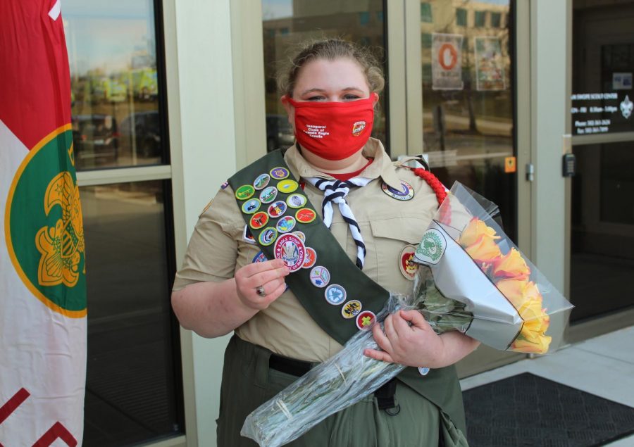  YPAS senior Juliette Cabral became apart of the inaugural class of female Eagle Scouts last Saturday, Feb. 6. Photo by Macy Waddle. 