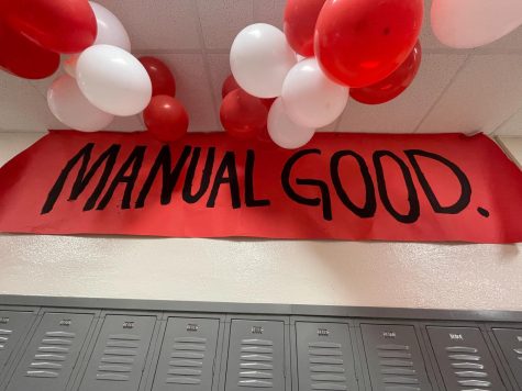 Manual students simply but effectively promote the school.