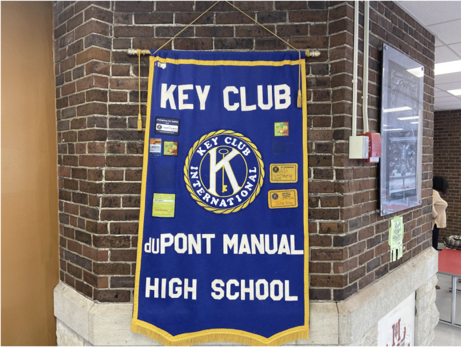 Key Club banner in the lunchroom. Photo by Drew Baker.