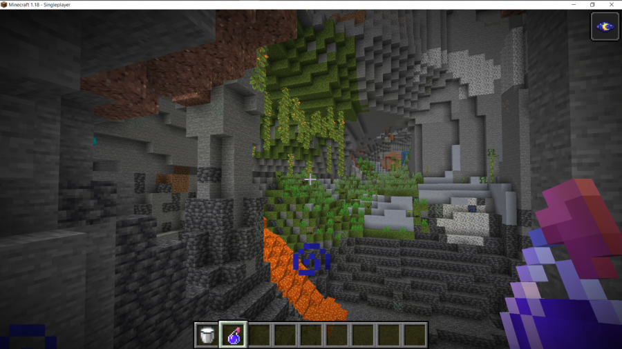 Some beautiful glowing vines and a nice ambient lavafall? Lets try this with natural lighting, shall we?