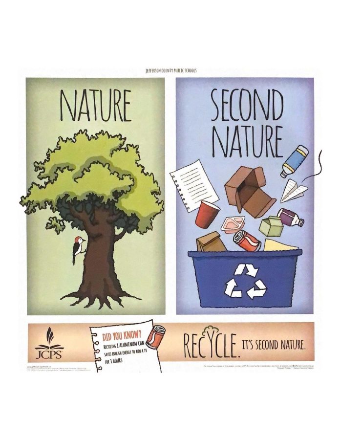JCPSs recycling motto, its second nature, is supposed to show how easy recycling is.  