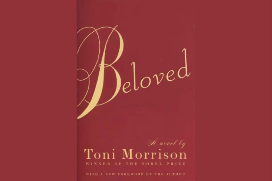 The cover of beloved, a story about slavery, hope, and trauma, and how the past bleeds on the present.