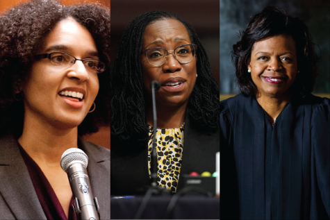Judges Leondra Kruger, Ketanji Brown Jackson and J Michelle Childs (left to right) are all possible nominees to fill the spot on the Supreme Court. Images compiled by Molly Gregory.