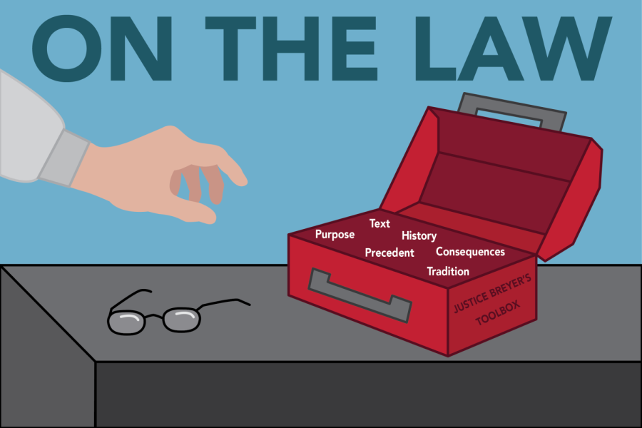 Justice Breyer utilized lots of legal tools in his time. Graphic by Molly Gregory.