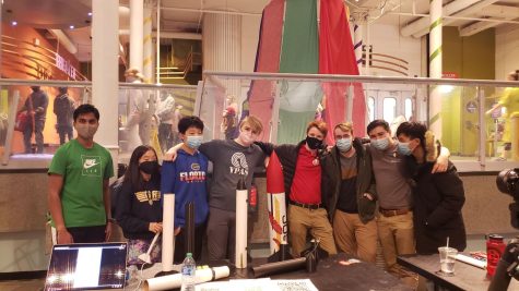 The rocketry team at the science center in February