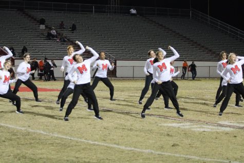 The Dazzlers perform their halftime routine. Photo by Ava Blair