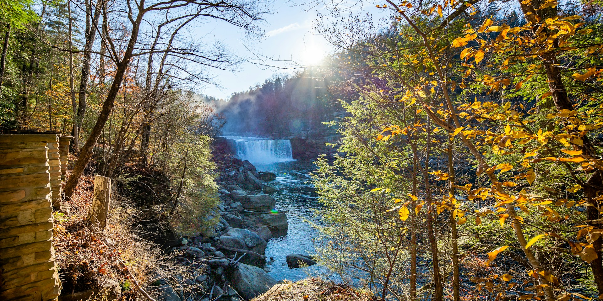 Clean energy protects the natural sites of Kentucky such as Cumberland Falls. Photo by Rafik Wahba, free to use under the Unsplash License. 