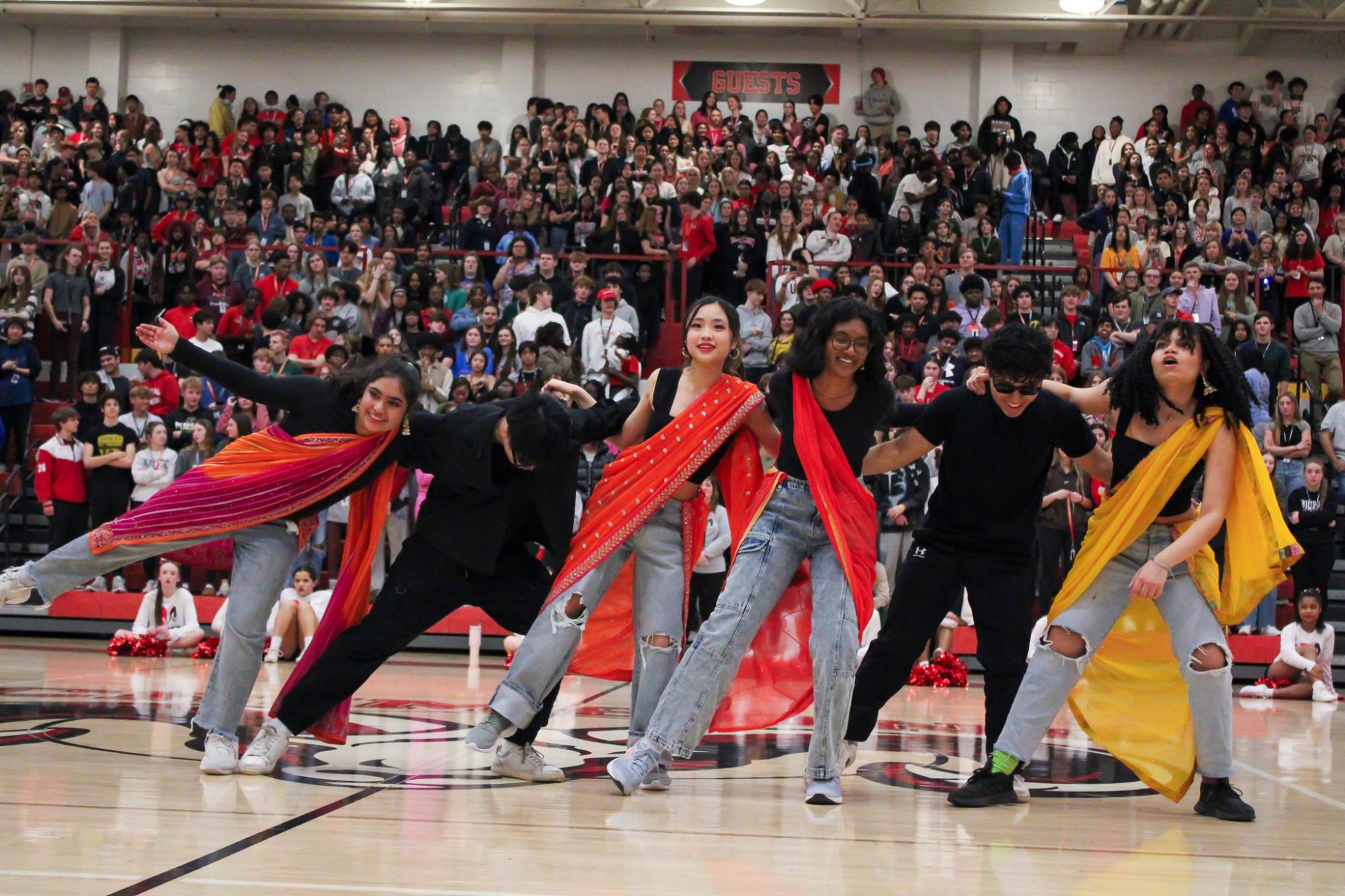 The Bollywood Dance team performing their routine. Photo by Lydia Adams
