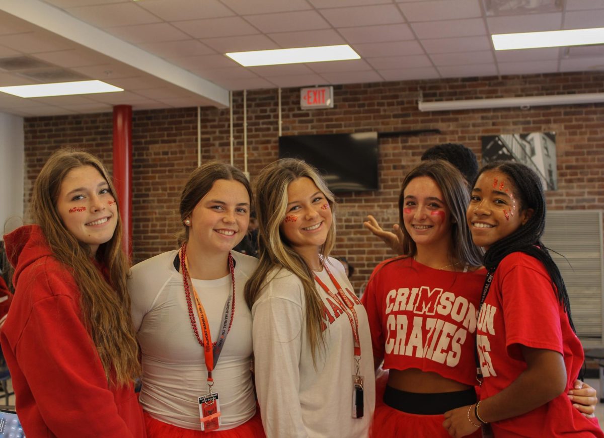 A group of students pose in their spirit day attires