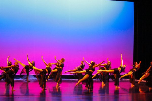 YPAS dancers performing in "Fabric-Entangled," a contemporary piece.