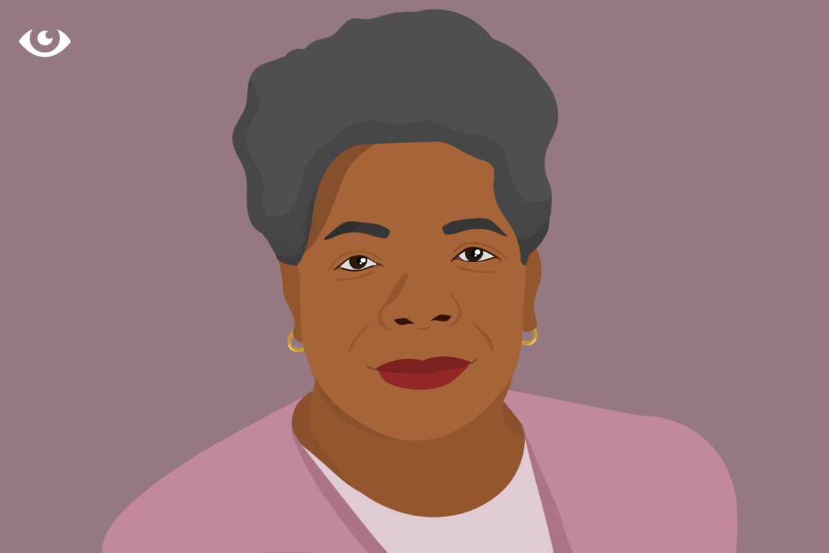 Maya Angelou was a woman of many firsts, from inaugural poetry to streetcar driving. Design by Sadie Roethgen. 