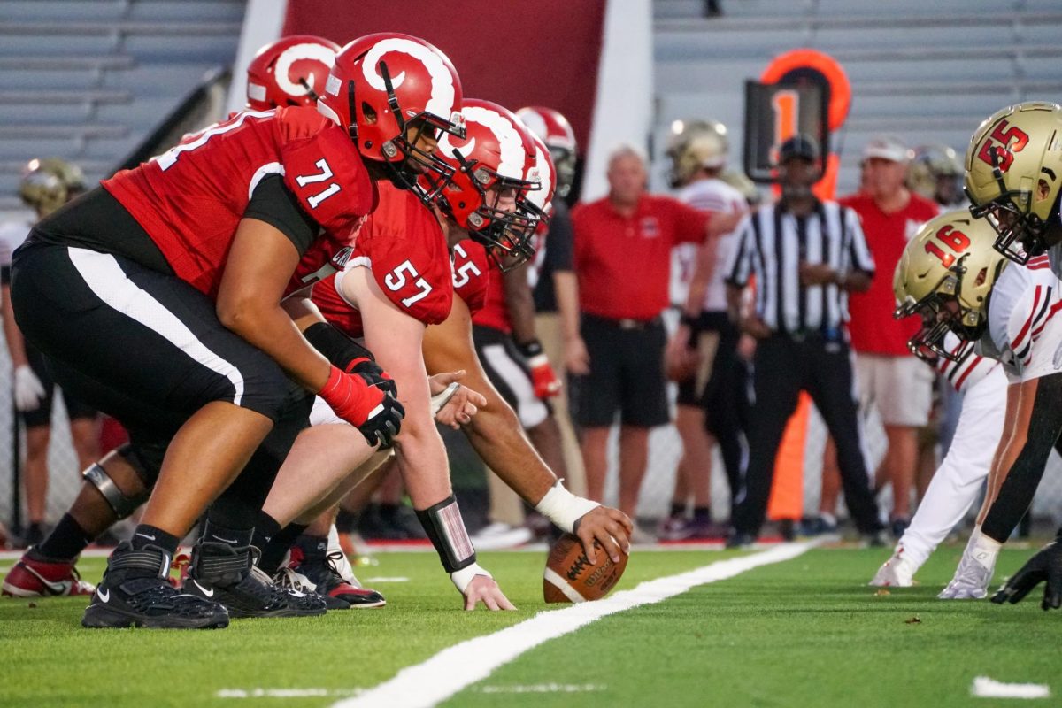 Manuals offense getting ready to make a play.