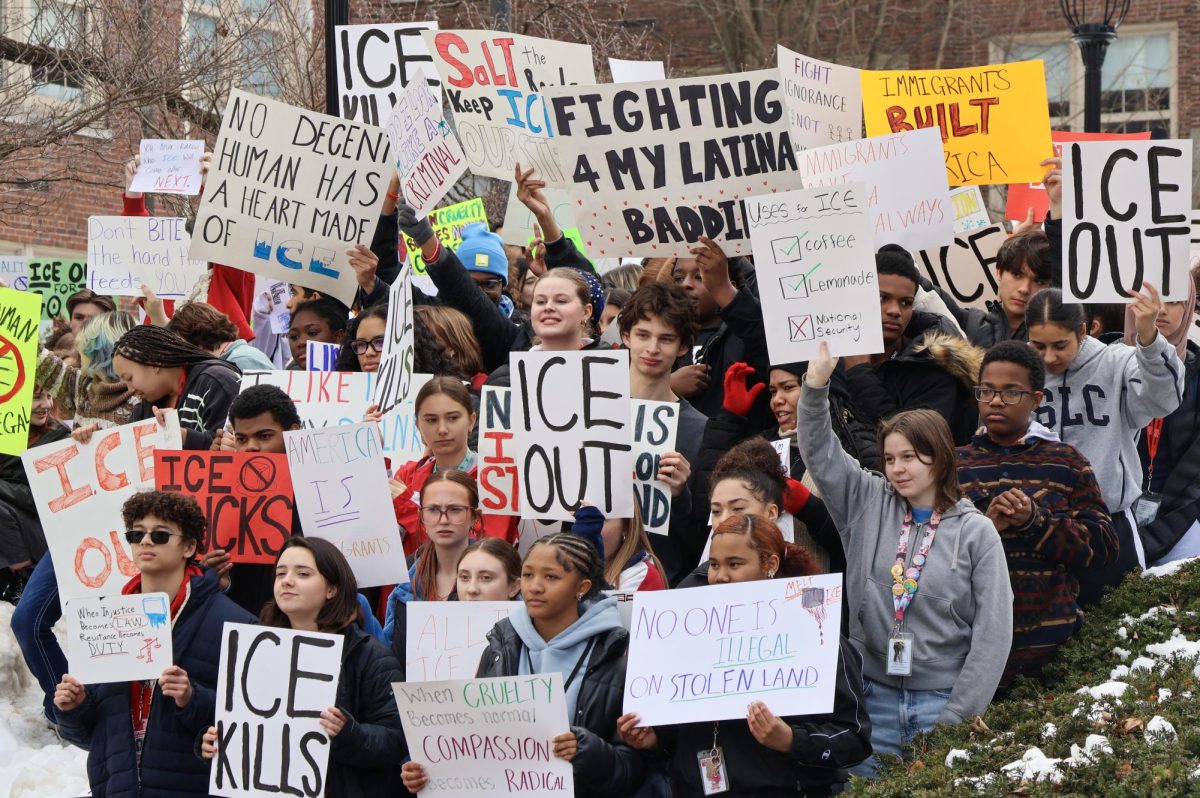 Manual students walked out in protest of ICE's presence in Louisville.