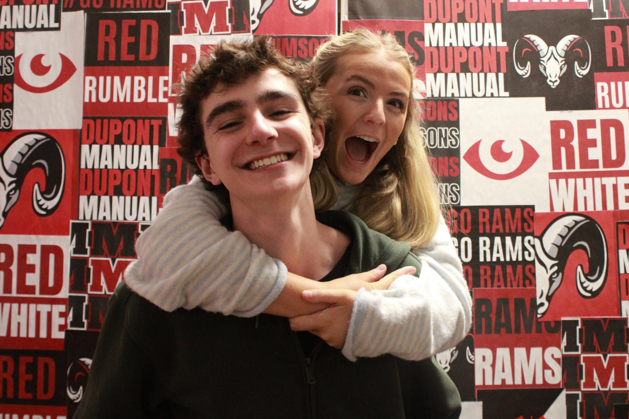 Drew Ashley (12, YPAS) and Kennedy Julian (12, YPAS) celebrate their friendship.